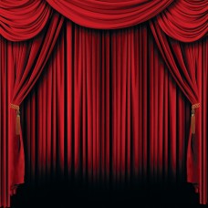 Red Stage Curtain Backdrop Banner 6ft x 6ft