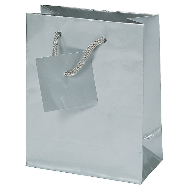 Solid Silver Small Gift Bags Wedding Graduation Party Favor Treat Boxes 4x5 Solid Silver Small Gift Bags Wedding Graduation Party Favor Treat Boxes 4x5