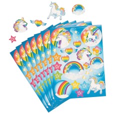 Unicorn Sticker Sheet with 24 Stickers